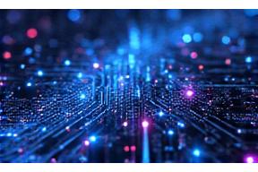 Abstract representation of quantum computing nodes